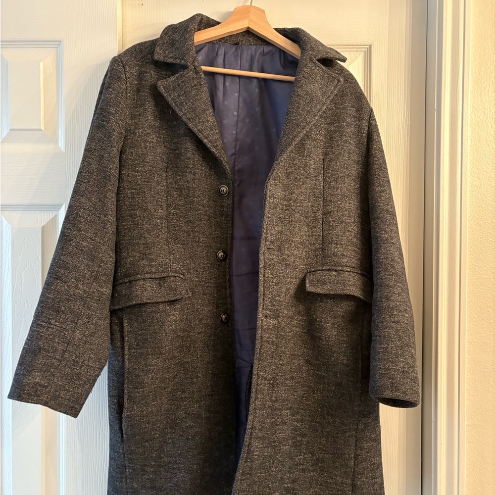 Men's Gray Wool Coat